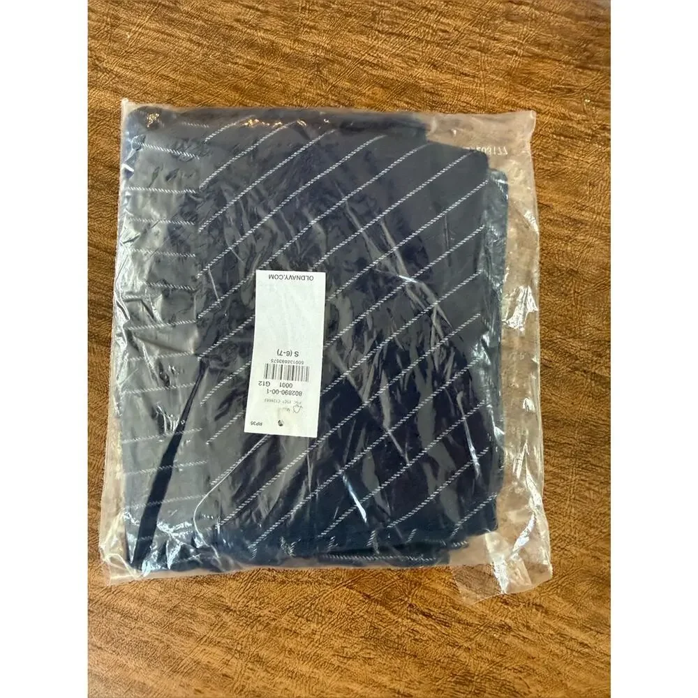 Old Navy Navy Stripe Pleated Twill Skirt